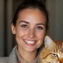 Élodie et son chat Oslo.